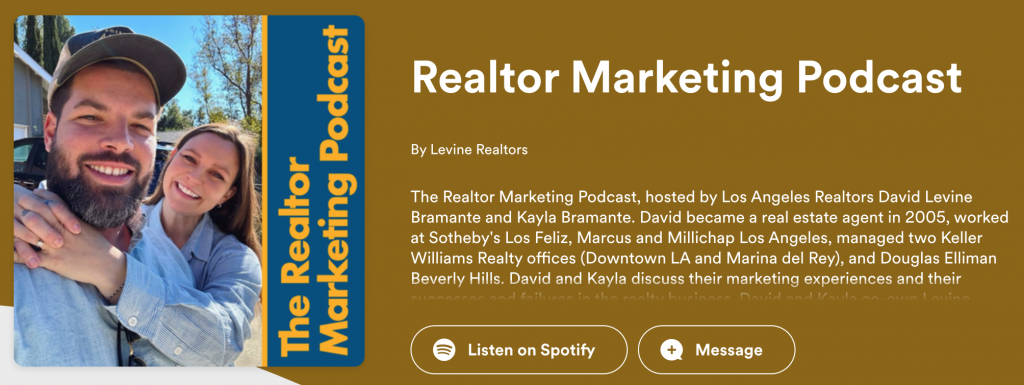 Realtor Marketing Podcast - David Levine Bramante & Kayla Bramante - 12-21-2022 Banner